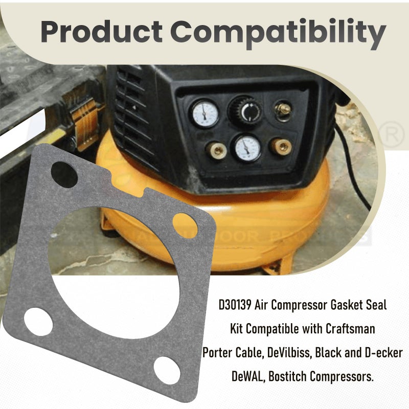 Karbay D30139 Air Compressor Gasket Seal Kit for Craftsman & Porter Cable & DeVilbiss Compressors, Replaces KK-4949, Suitable for 919153160, 919167244 and More - Image 4